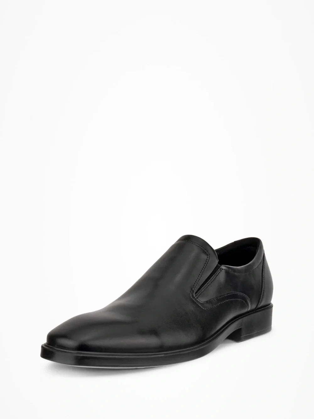 NEW ECCO Metropole Milan Men Leather Slip-On Derby Shoe Black Sz 43 EU /9-9.5 US